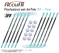 Accufli florbalovy set AirTek IFF - Teal