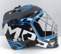 Florbalov maska MPS PRO FLAME - Black/Blue/Chrome