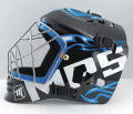 Florbalov maska MPS PRO FLAME - Black/Blue/Chrome