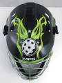 Florbalov maska MPS PRO FLAME - Black/Green/Chrome