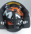 Florbalov maska MPS PRO FLAME - Black/Orange/Chrome