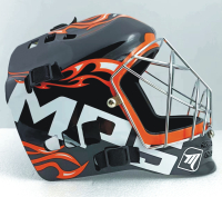 Florbalov maska MPS PRO FLAME - Black/Orange/Chrome