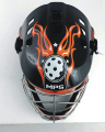 Florbalov maska MPS PRO FLAME - Black/Orange/Chrome