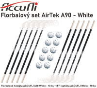 Florbalov set ACCUFLI AirTek A90 - White